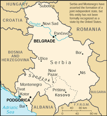 Map of Yugoslavia